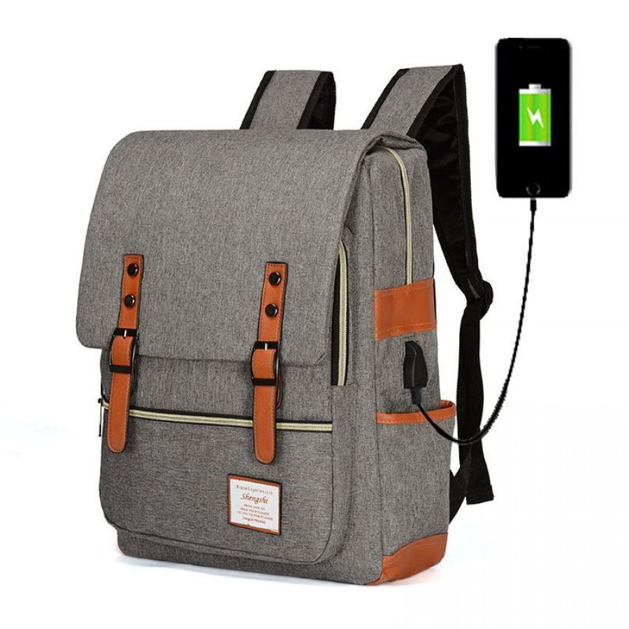 2019 new USB charging backpack anti theft backpack college style schoolbag notebook leisure travel computer bag
